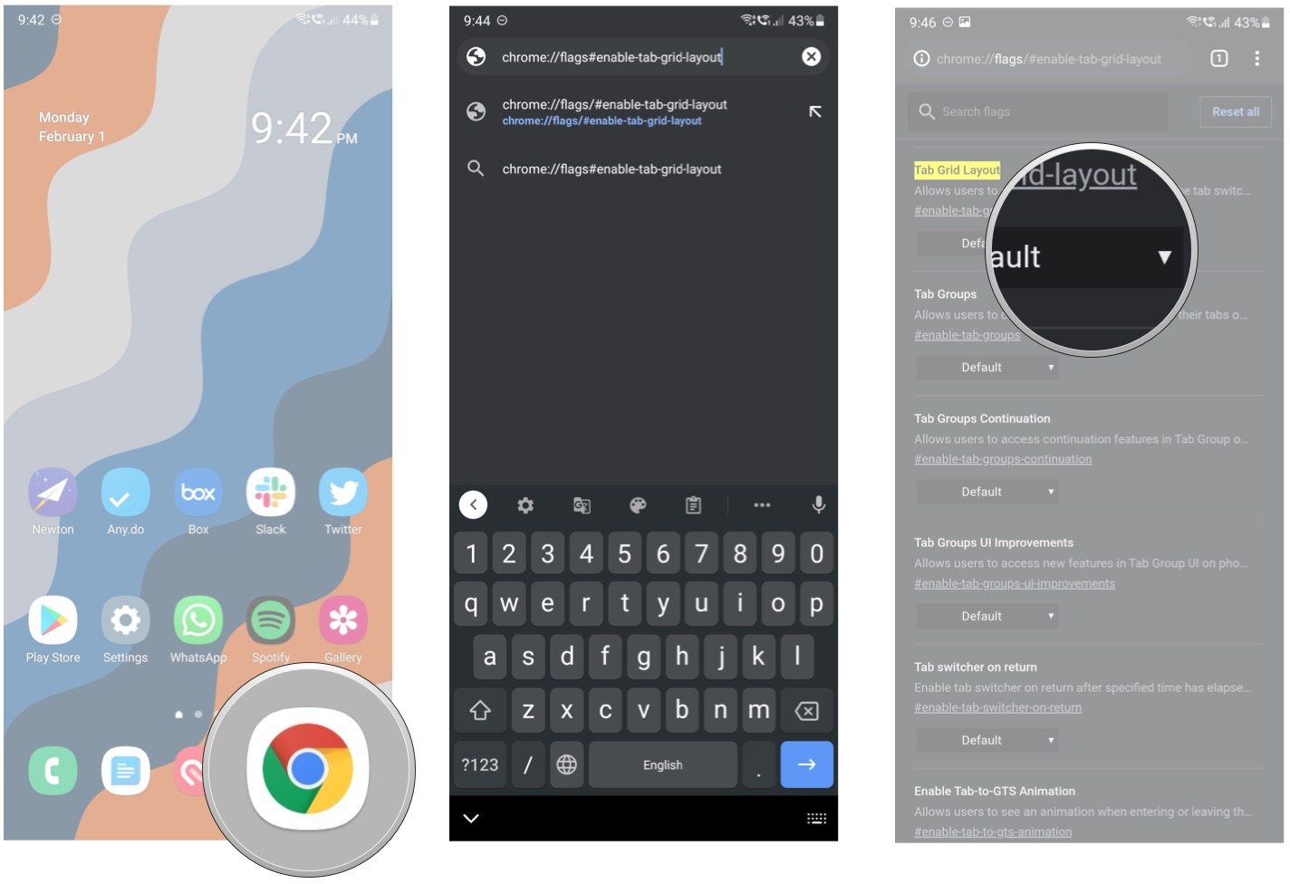 How to turn off tab groups and grid view on Chrome for Android