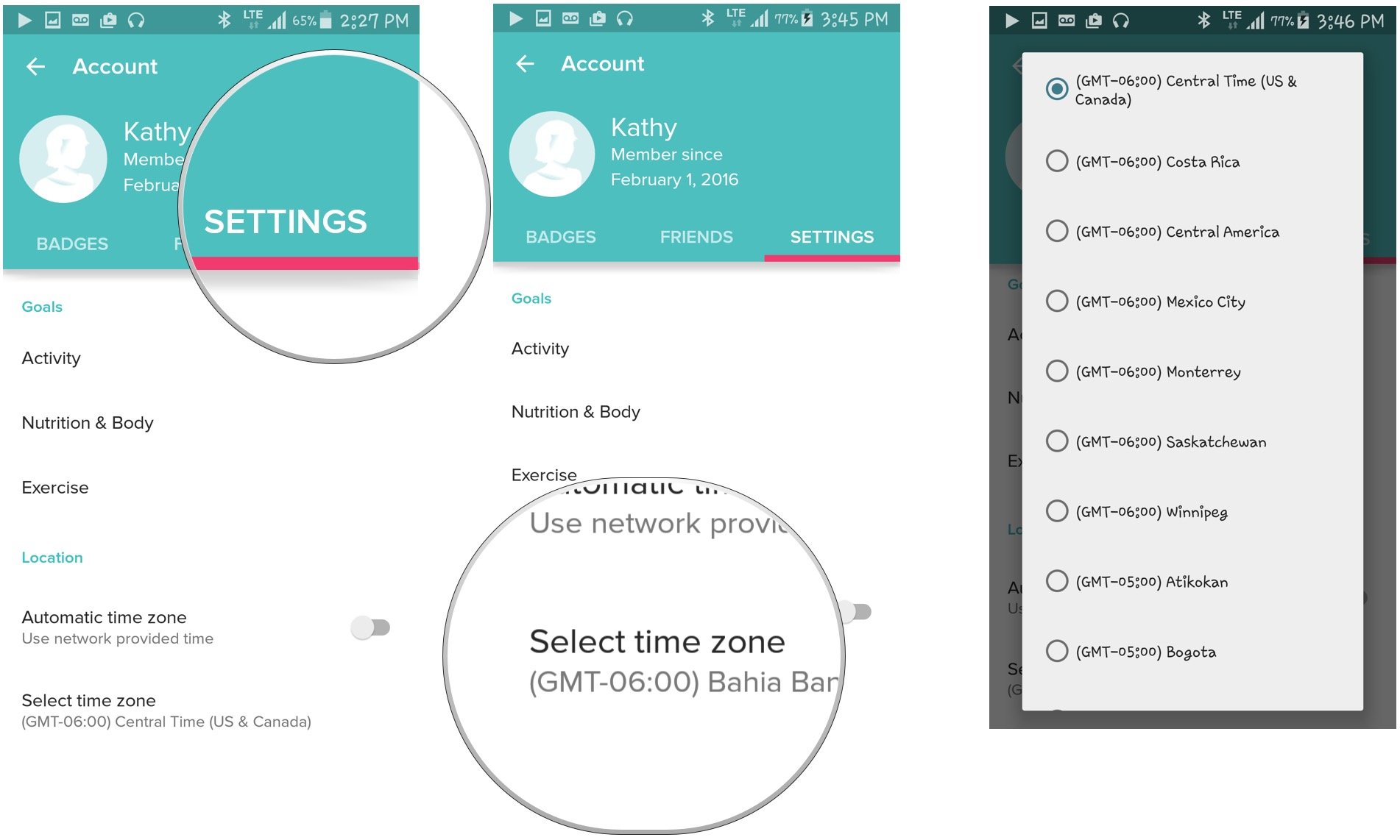 How to manage time zones and locations in Fitbit for Android Android