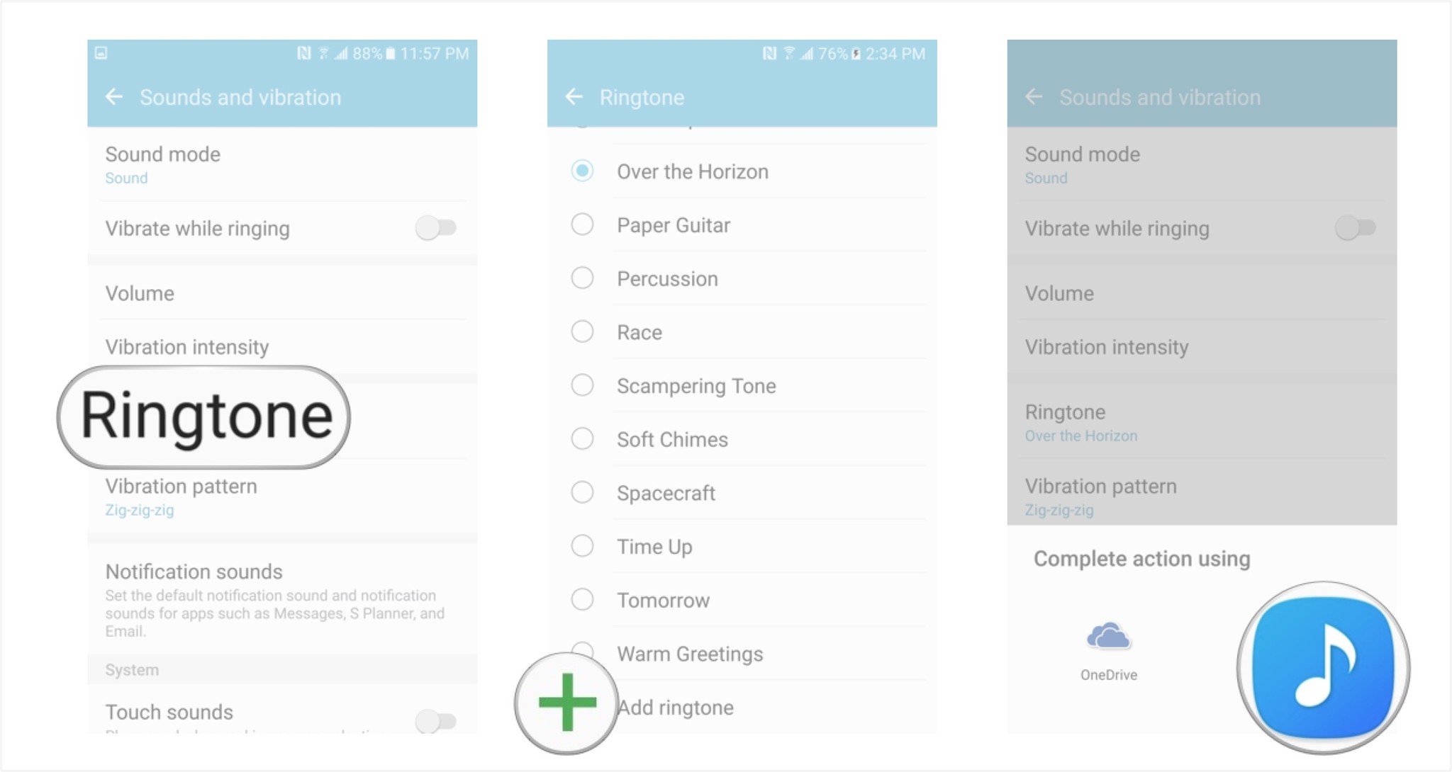 How to change ringtone on samsung s7