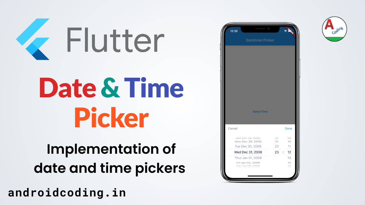 Flutter Date Time Picker Tutorial for Beginners