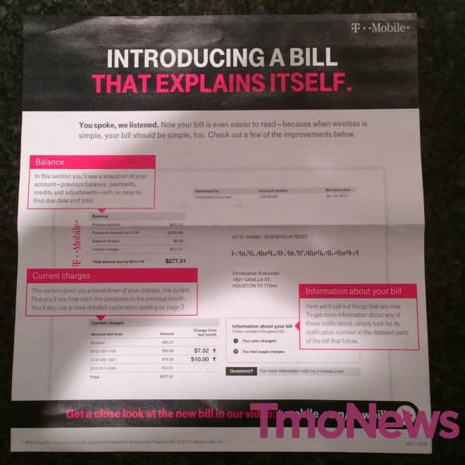 TMobile's New Simplified Billing Is In, First Wave Of Bills Begin To