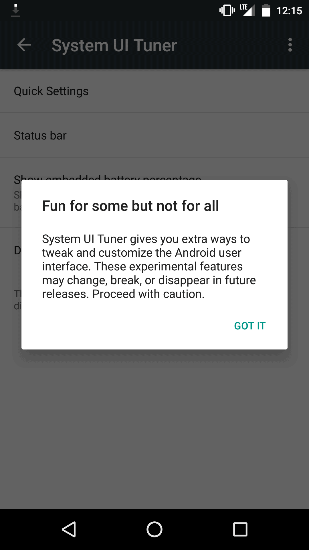 You Can Now Enable System UI Tuner From The System Tray