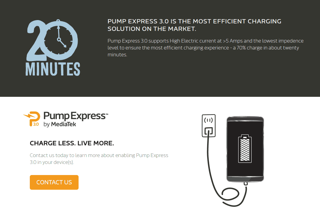 MediaTek Introduces Pump Express 3.0 Fast Charging Tech