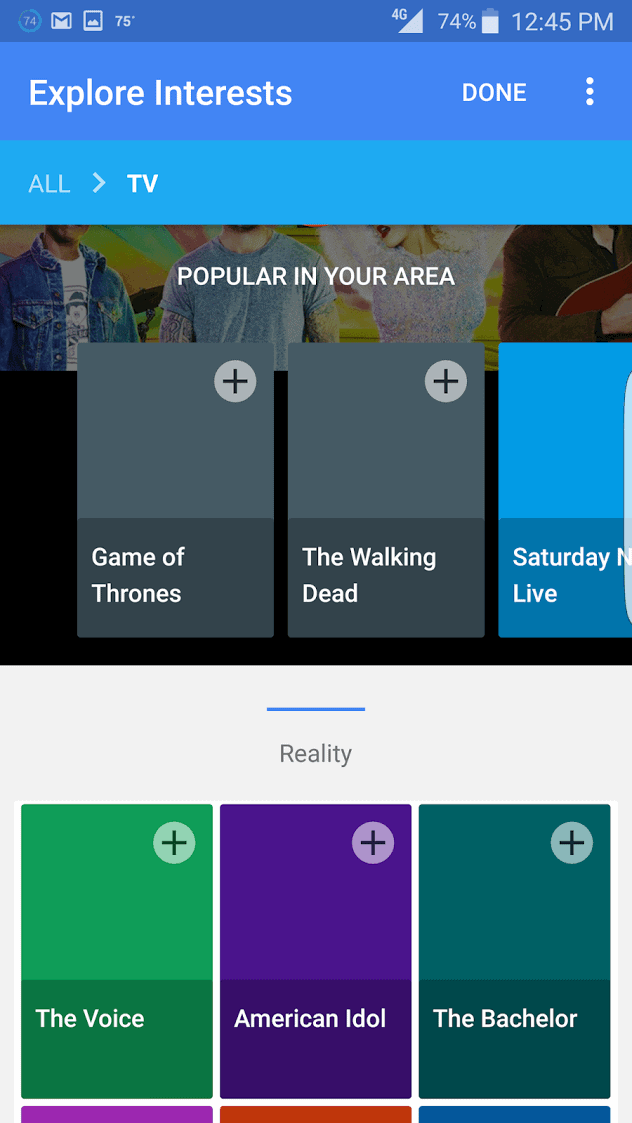Google Now Gains Ability to "Customize your Interests"