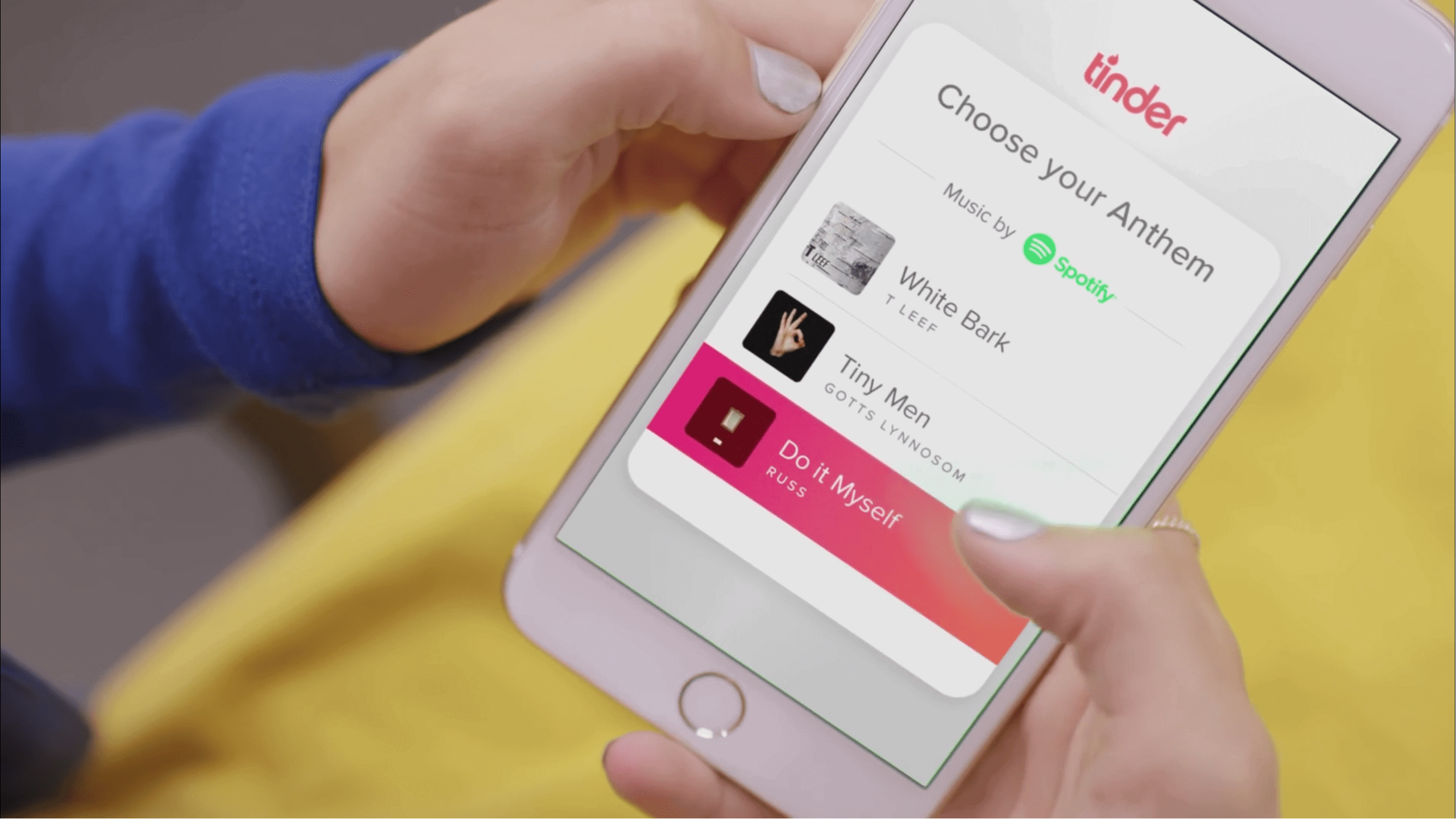 Tinder Now Lets You Link Spotify To Broadcast Your Anthem