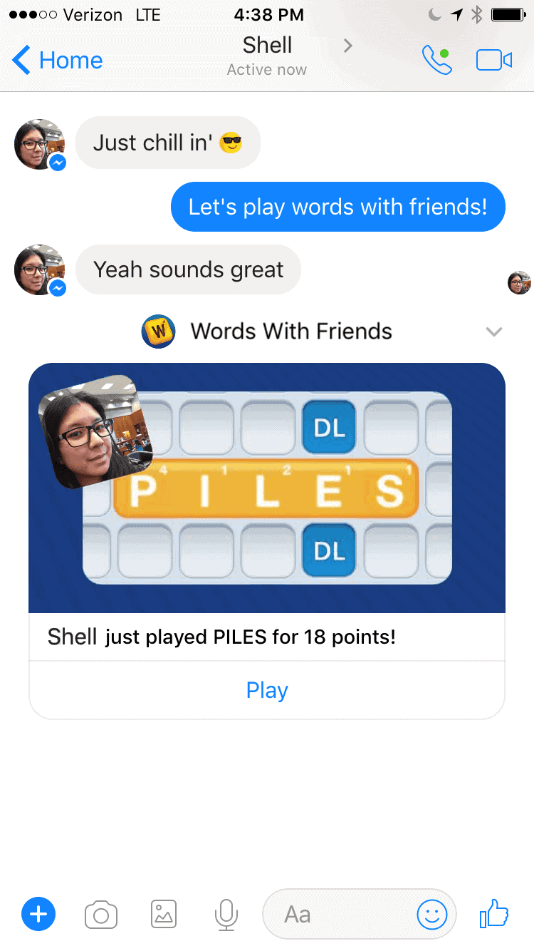 Zynga Launches Words With Friends On Facebook's Messenger