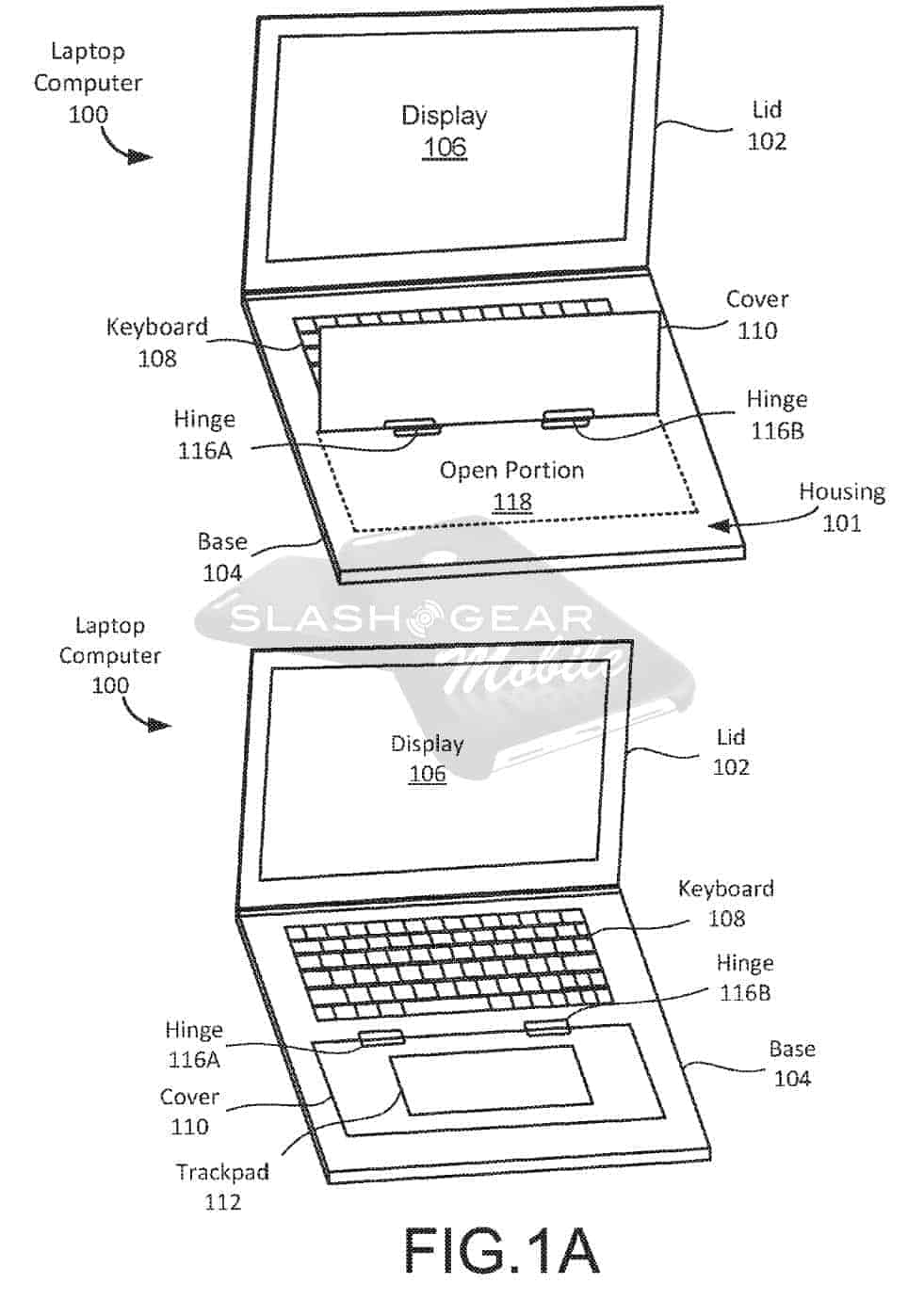 Google Patents A Notebook Computer With Two Foldable Parts