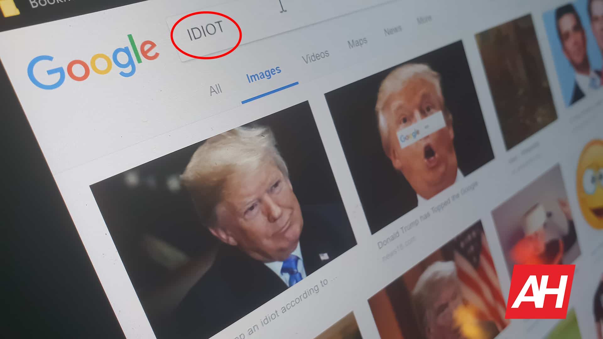 Google Says 'Idiot Trump' Images Aren't Evidence Of Bias