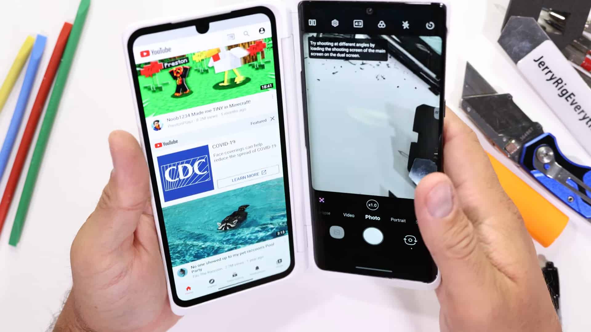 LG's Dual Screen Contraption Survives Durability Tests