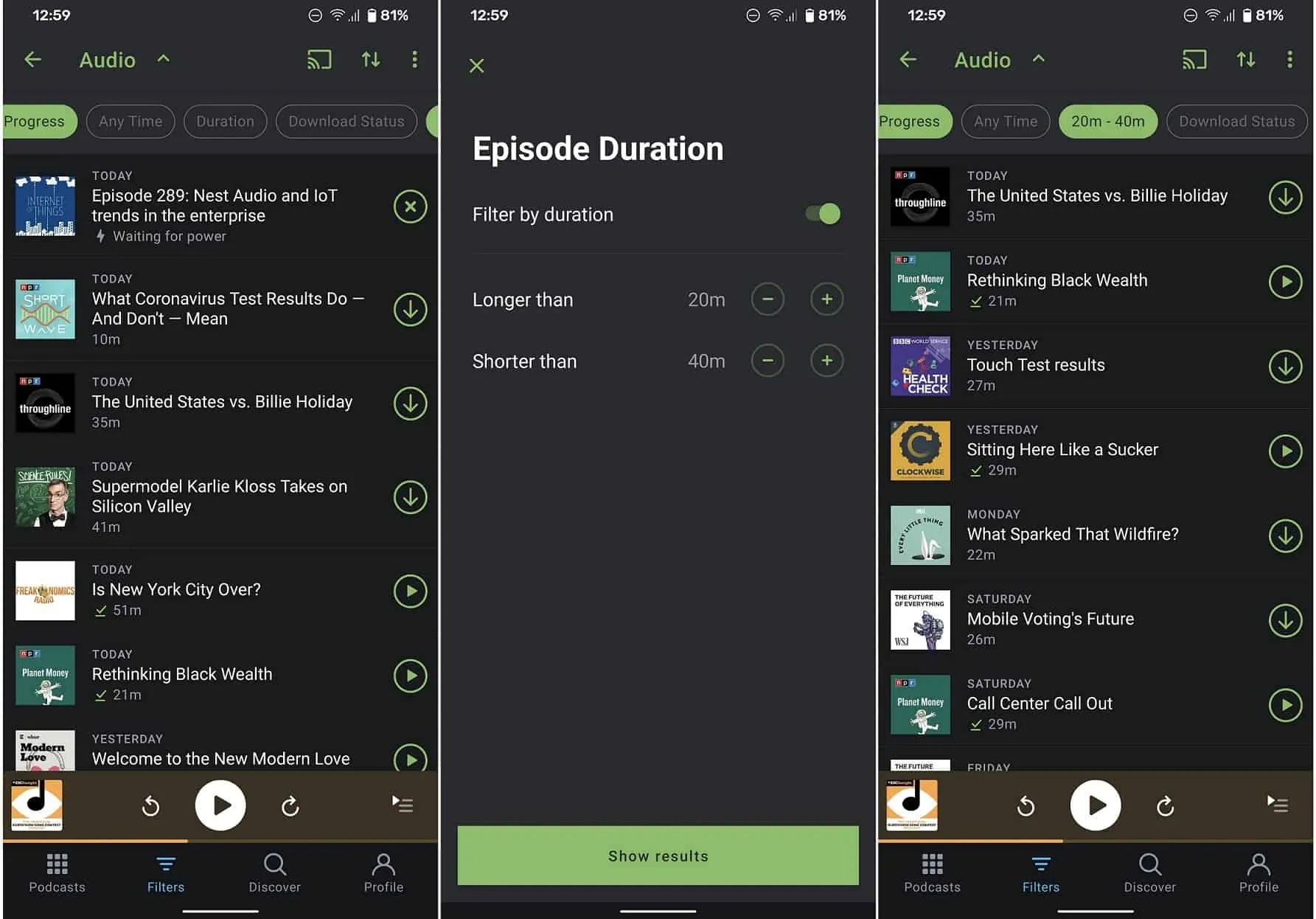 Pocket Casts Now Lets You Filter Episodes By Duration