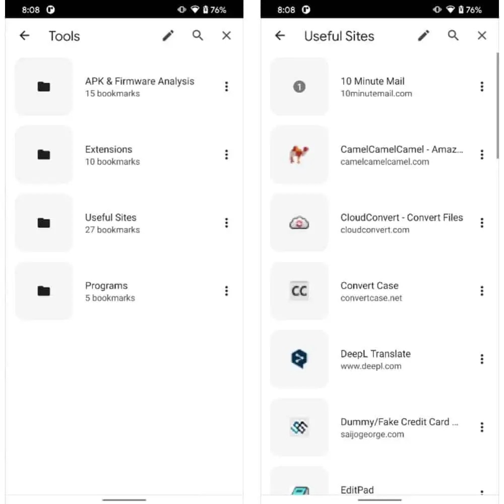 Bookmarks & Downloads Prepare For Android 12 Visual Changes In Chrome