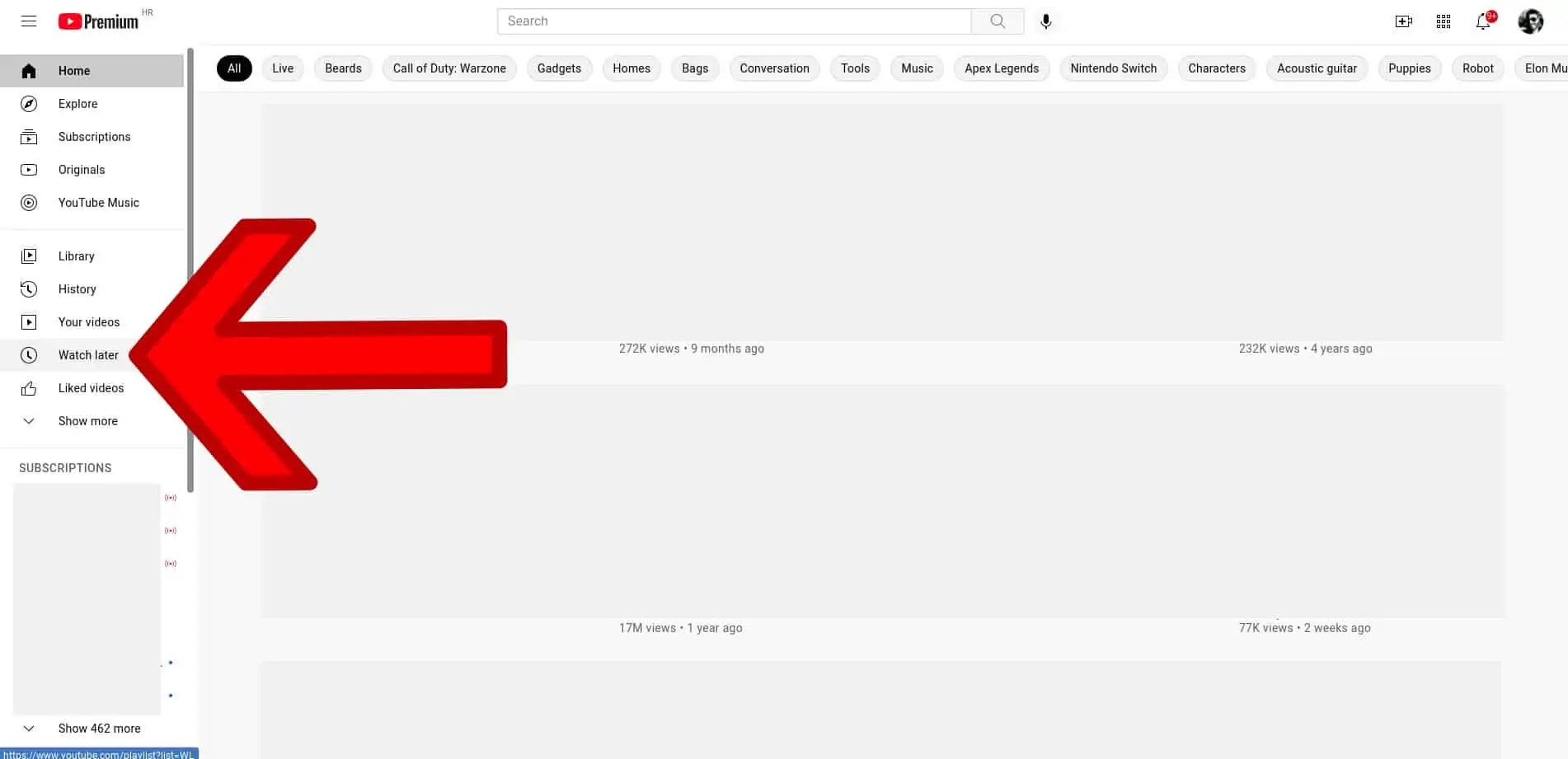 How to clear 'Watch later' list on YouTube