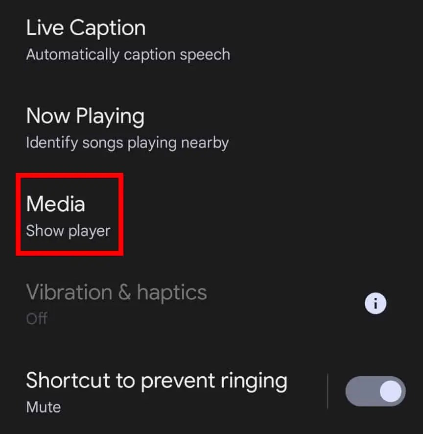 Como ativar / desativar as configurações rápidas do Media Player no