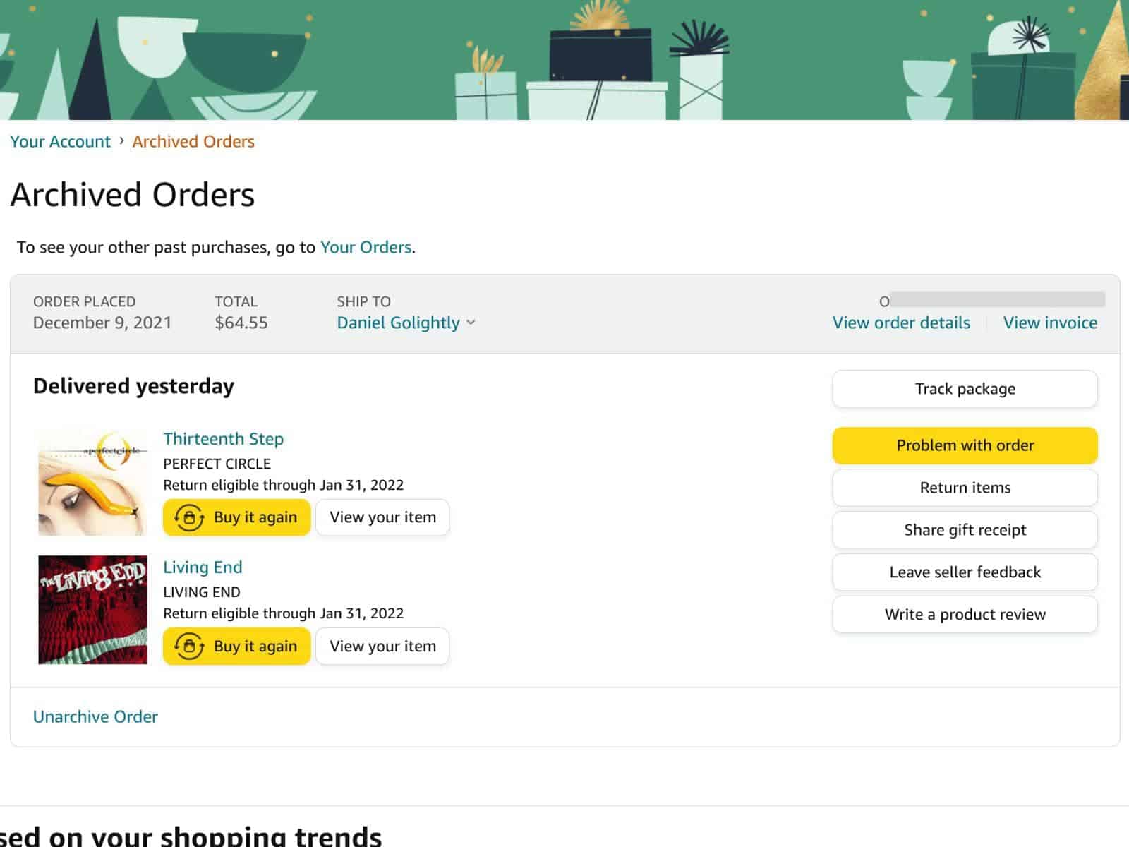 How To Hide An Order On The Amazon App at John Rothstein blog