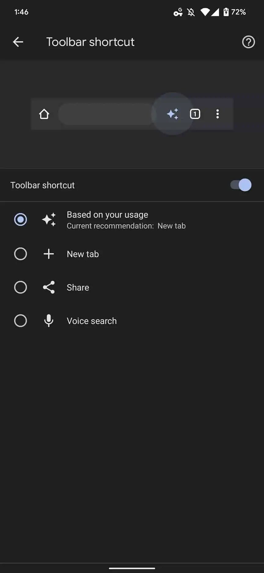 Chrome Widely Rolling Out Customizable Toolbar Shortcut On Android