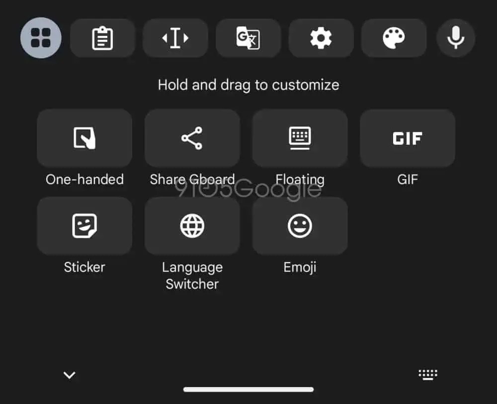 Google continues its Gboard shortcuts toolbar redesign