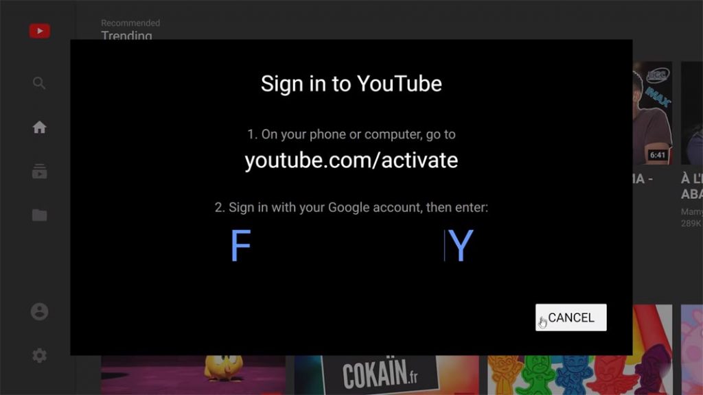 Sign in and Activate YouTube using