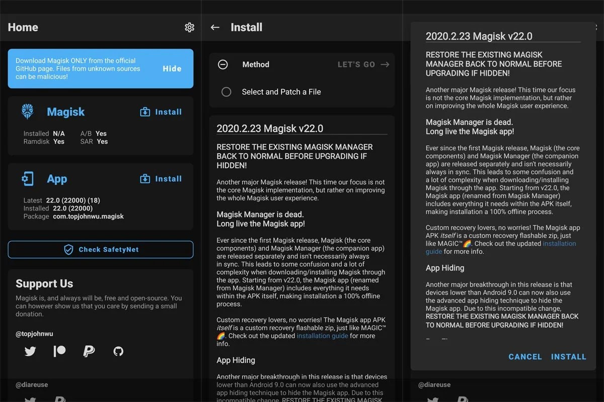 Download Magisk 22.0.zip and Magisk Manager 22.0.apk Android Infotech