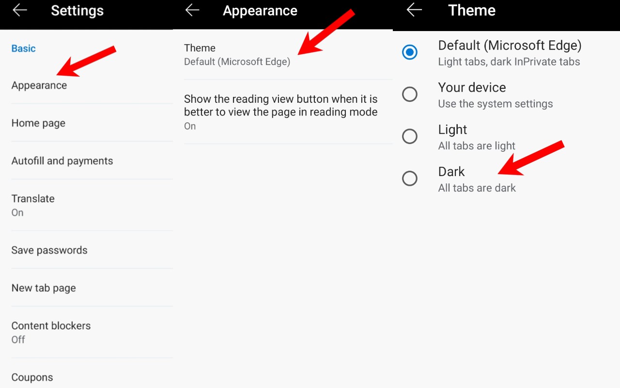 How to Enable Dark Mode in Microsoft Edge Browser [Android & Windows] AndroidLeo