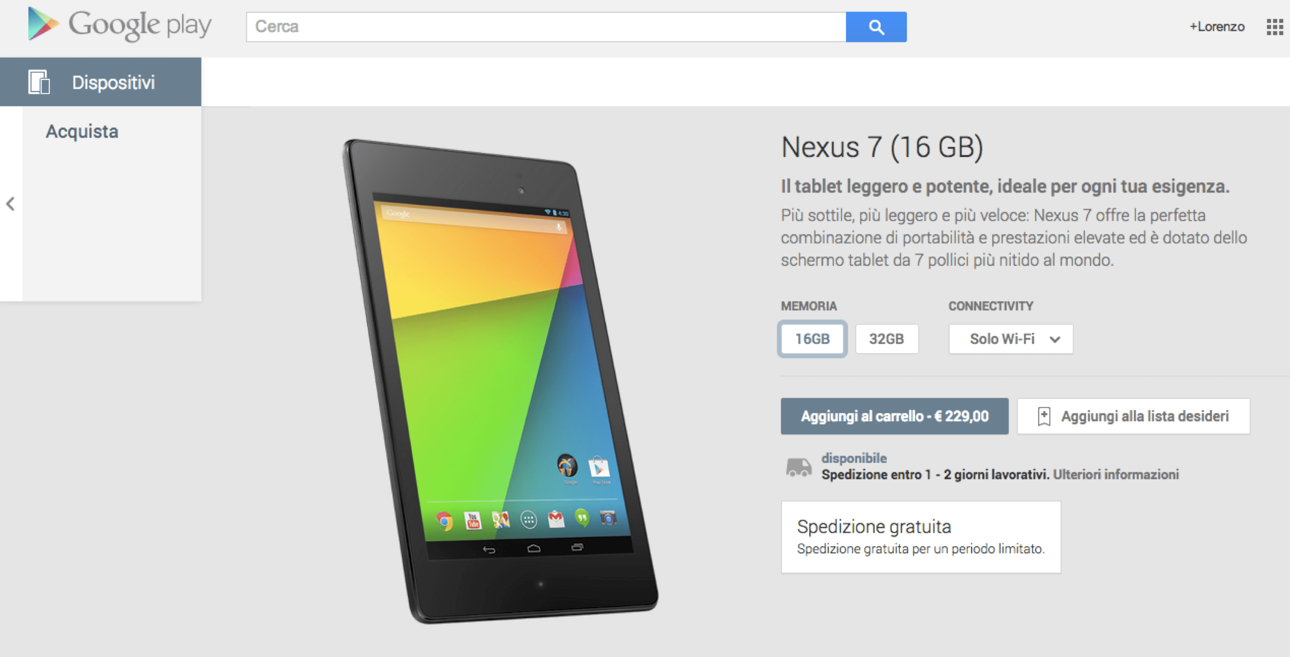 Piccoli cambiamenti in Google Play Devices e conferme per la data di