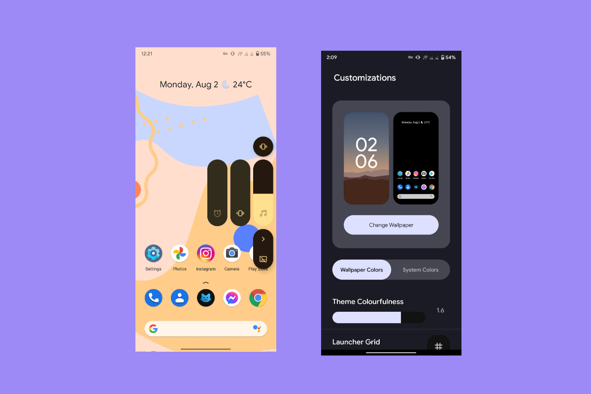 I temi dinamici di Android 12 si mostrano sulle prime custom ROM si