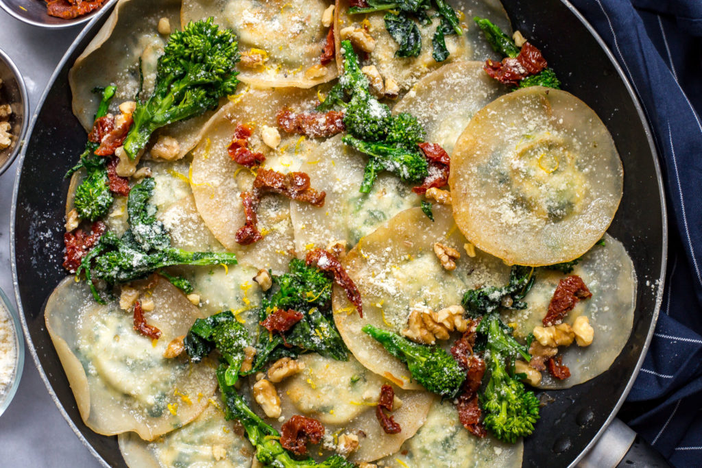 Quick & Easy Wonton Wrapper Broccoli Rabe Ravioli Andy Boy