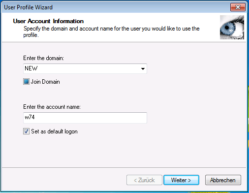 User Profile Wizard