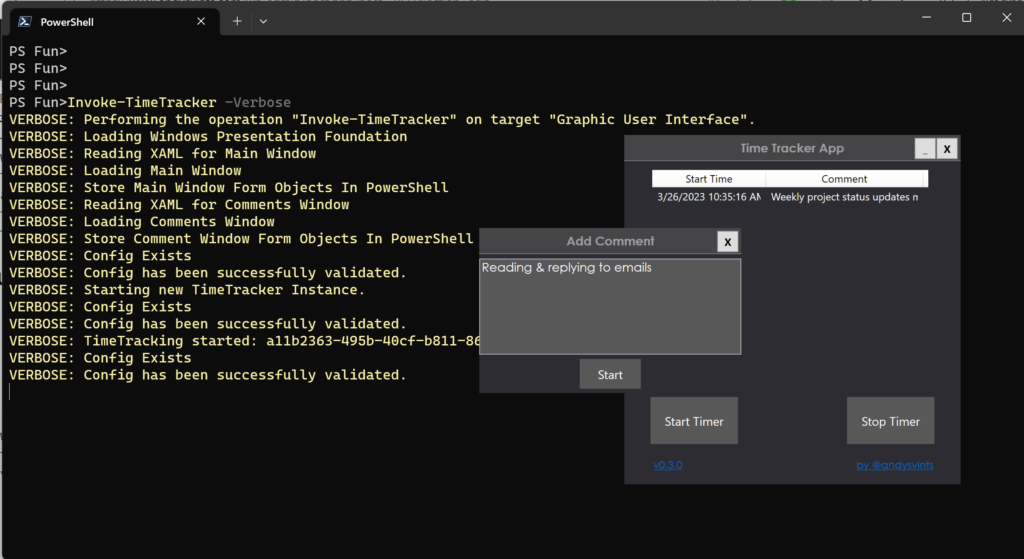 How to perform "Time Tracking" in PowerShell? AndySvints