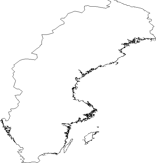 Blank Map Of Sweden Blank Outline Map of Sweden