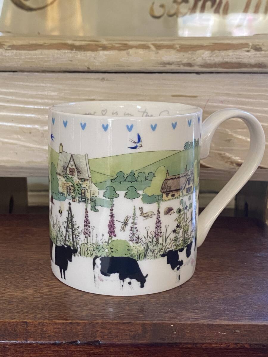 BEAUTIFUL SOPHIE ALLPORT "COUNTRY LIVING" CHINA MUG CANDLE Angela Jayne
