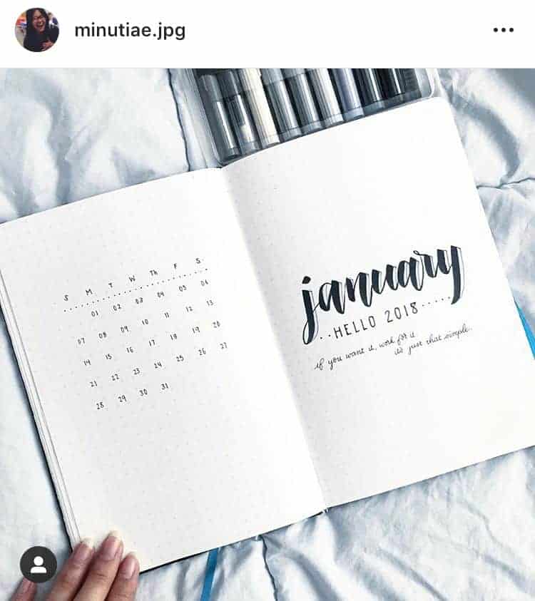 13 Minimalist Bullet Journal Monthly Spreads Angela Giles