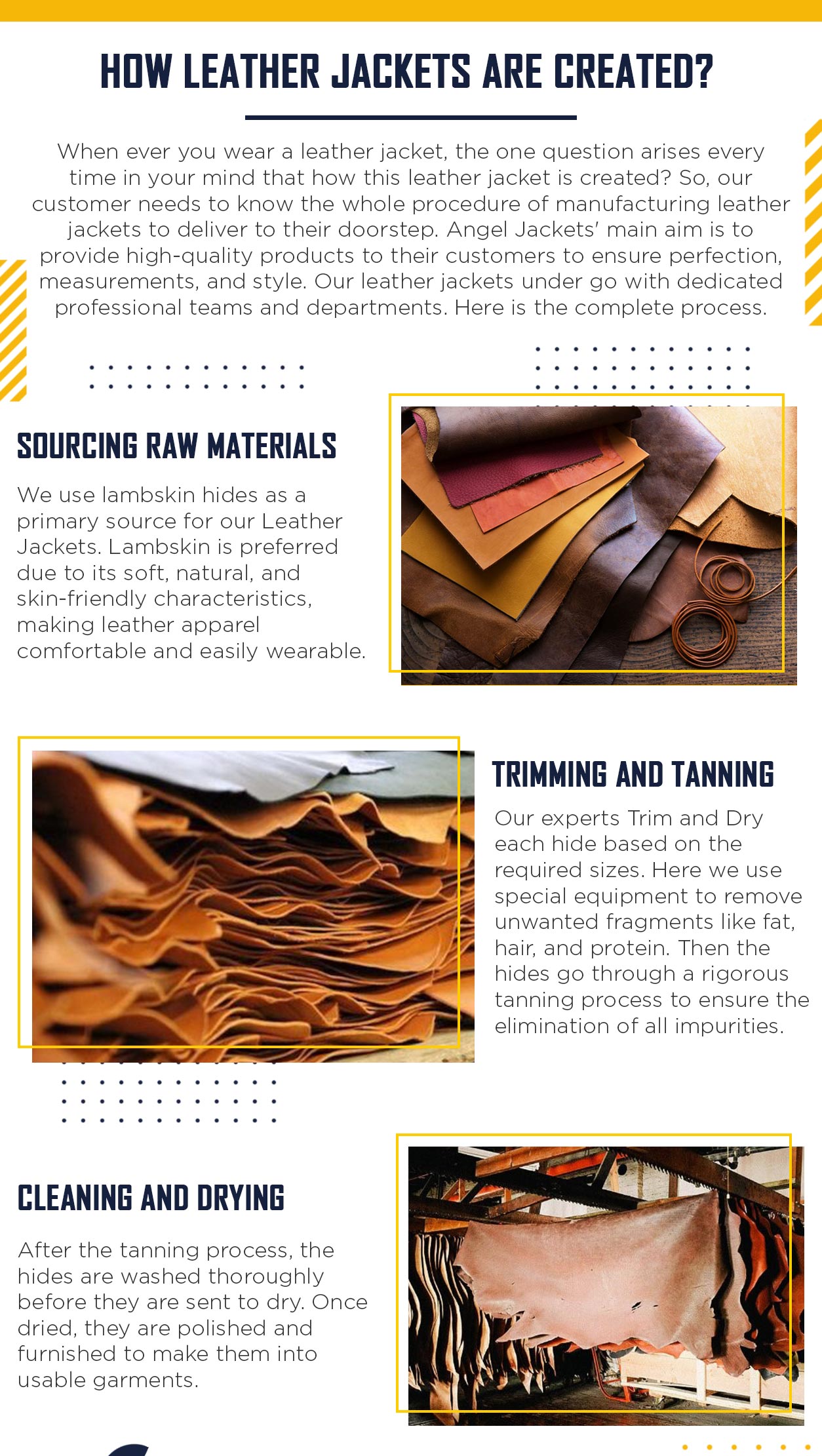 Our Jacket Process Angel Jackets In United Kingdom