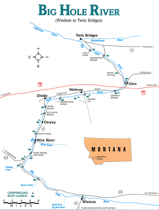 Big Hole River Access Map