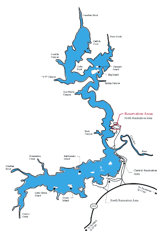 Conchas Lake State Park Map