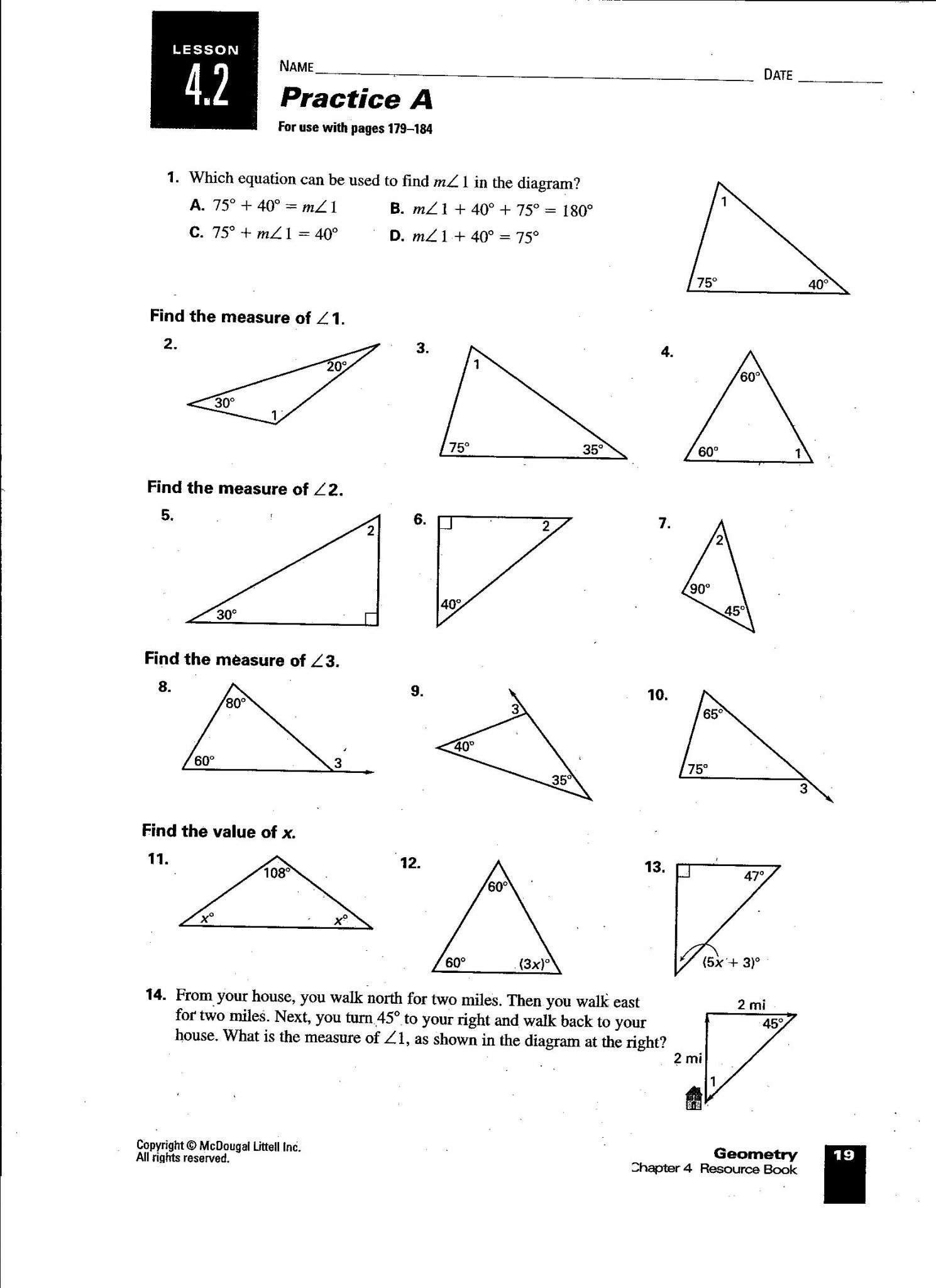Complementary And Supplementary Angles Worksheet Answers Pdf
