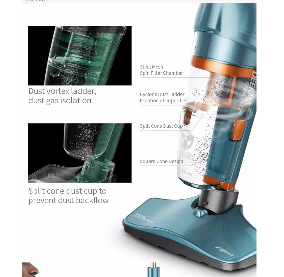 Deerma DX900 Όρθια κυκλωνική σκούπα 600W που μετατρέπετε πανευκολα σε