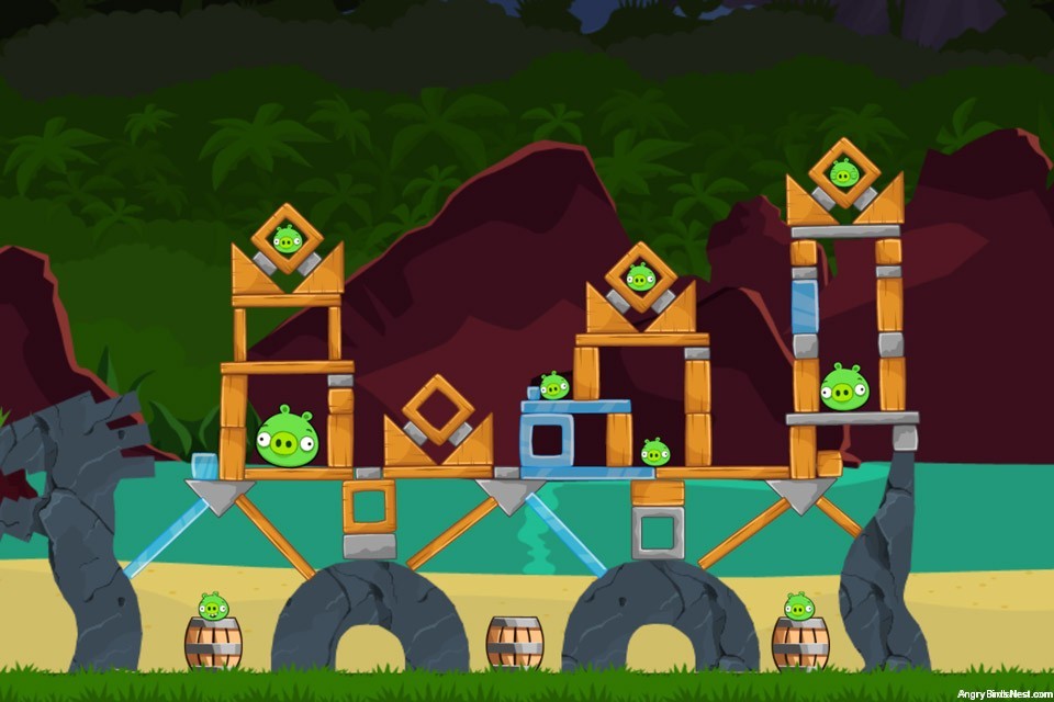Angry Birds Surf and Turf Level 26 Walkthrough AngryBirdsNest