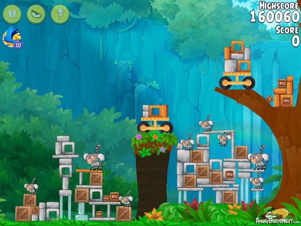 Angry Birds Rio Timber Tumble Walkthrough Level 11 AngryBirdsNest