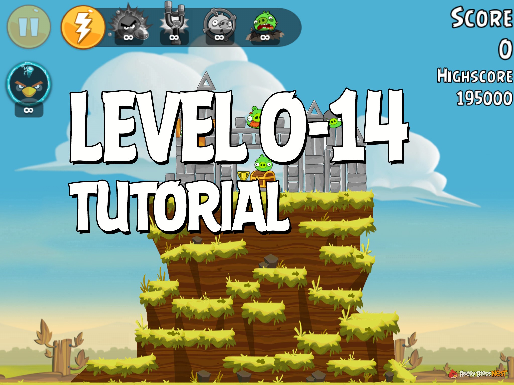Angry Birds Tutorial Level 014 Walkthrough AngryBirdsNest