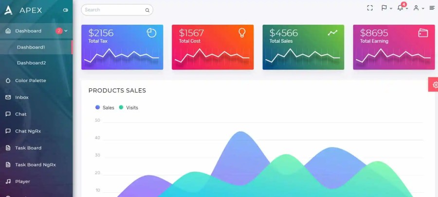 Angular 5+ with Bootstrap 4 HTML Admin Template Apex