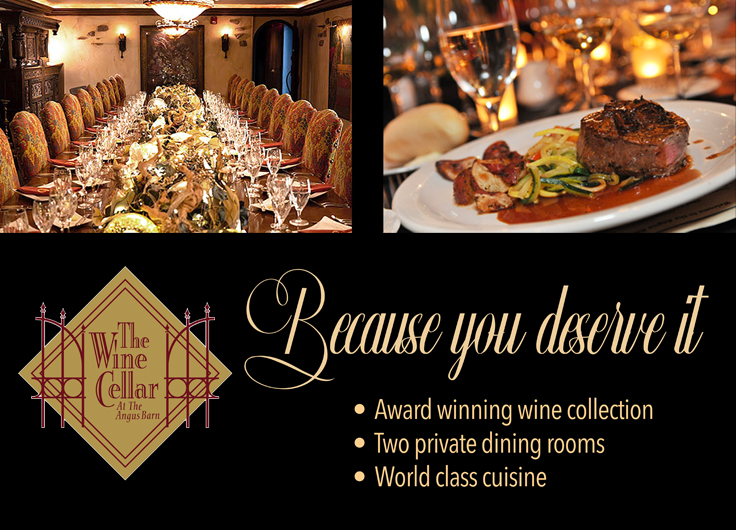 Angus Barn Wine Cellar Premier Private Dining Space