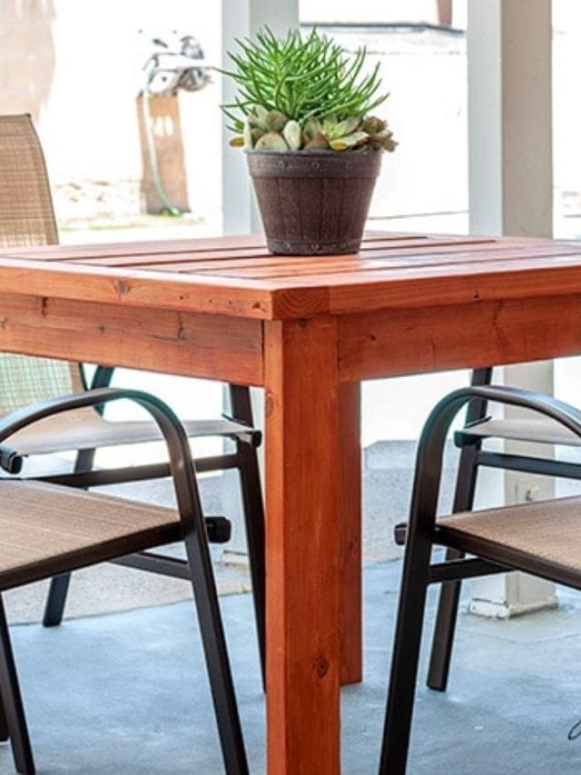 SIMPLE 20 DIY OUTDOOR DINING TABLE Anika's DIY Life