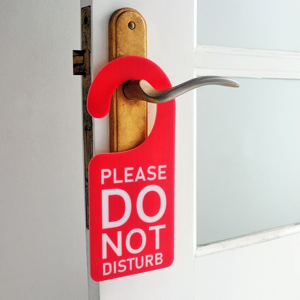 Anim8.lk White Plastic Do Not Disturb Door Hanger Hotelier Essentials