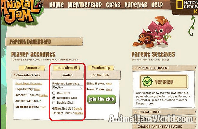 How to Activate the Parent Dashboard in Animal Jam Animal Jam World