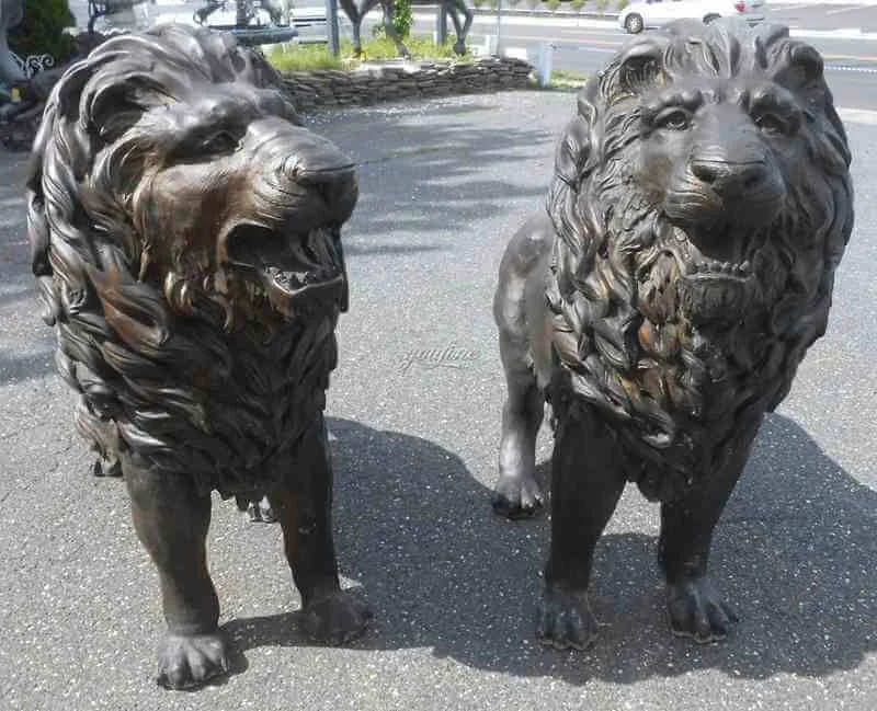 Pair of Majestic Bronze Lion Statue for Sale BOKK659 Custom Animal