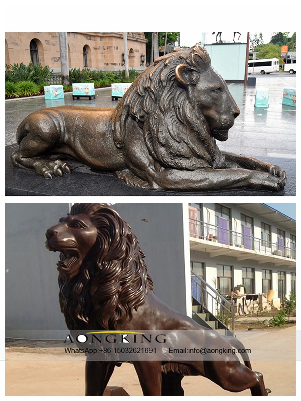 Copper Lion Sculptures Animal Sculpture sculpture copper bronze statue