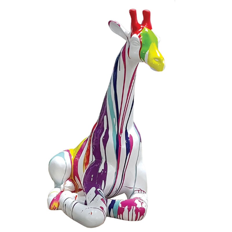 6ft Outdoor Decoration Animal Giraffe Fiberglass Statue