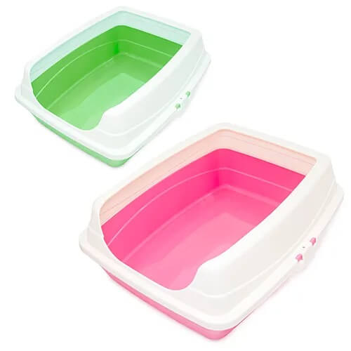 Cat Litter Tray With Rim Rectangular Animal Training Systems