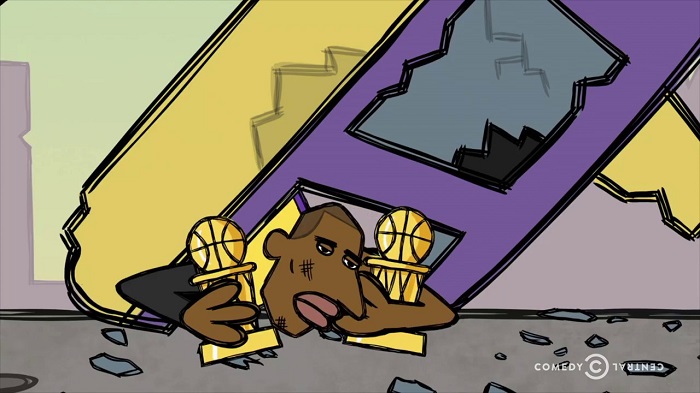 Comedy Central Animated Series 2016 Episode Showing Kobe Bryant Drying