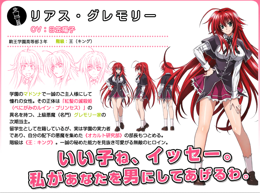 Rias Gremory High School DxD Anime Characters Database